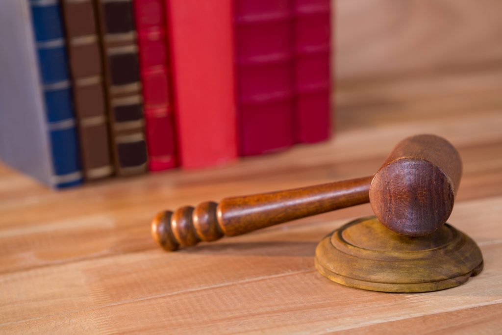 close up of judges gavel